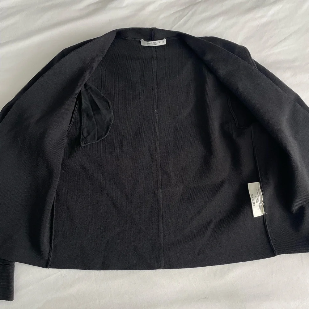 MM Lafleur "Sant Ambroeus" Jardigan Black Cropped Open Front Cardigan Jacket - Picture 11 of 17